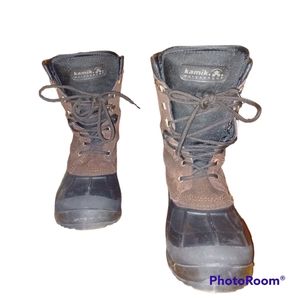 Kamik Sz. 8 Thinsulate Waterproof Brown Winter Duck Boots